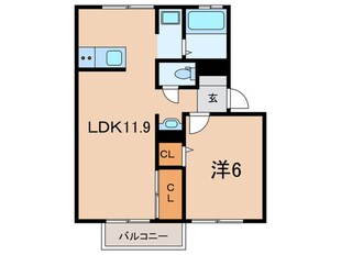 ハイツマスモトＡ棟の物件間取画像